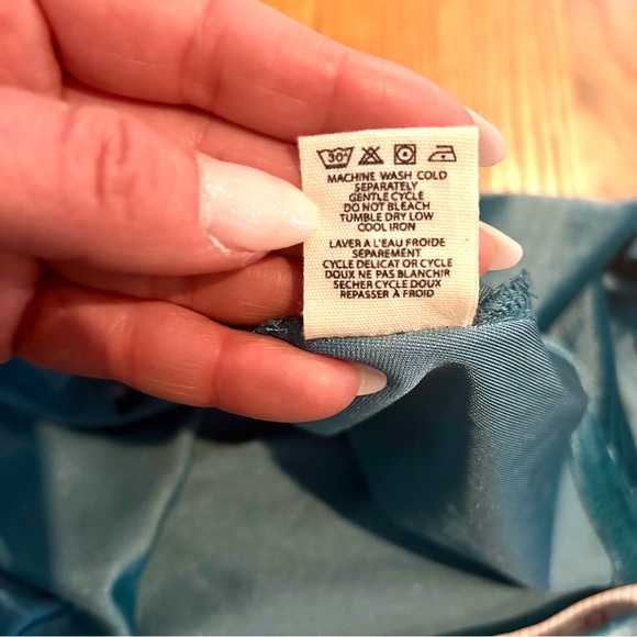 Billabong Teal Blue Velvet Wrap Tassel Mini Dress - Picture 15 of 15